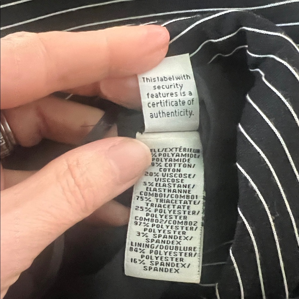 Diane von Furstenberg Pinstriped Black Dress - Picture 9 of 11